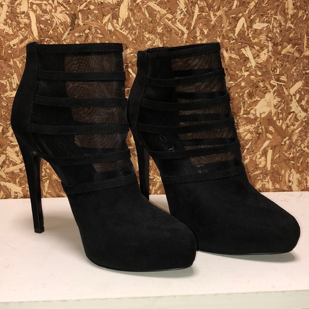 ALDO Black Mesh Booties